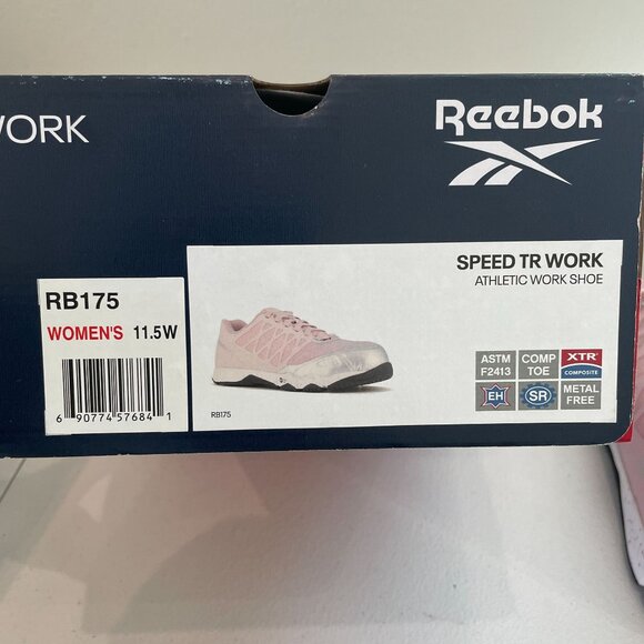 NEW Reebok Womens 11.5W Speed TR Work Athletic Shoe Composite Toe Pink - Picture 4 of 11